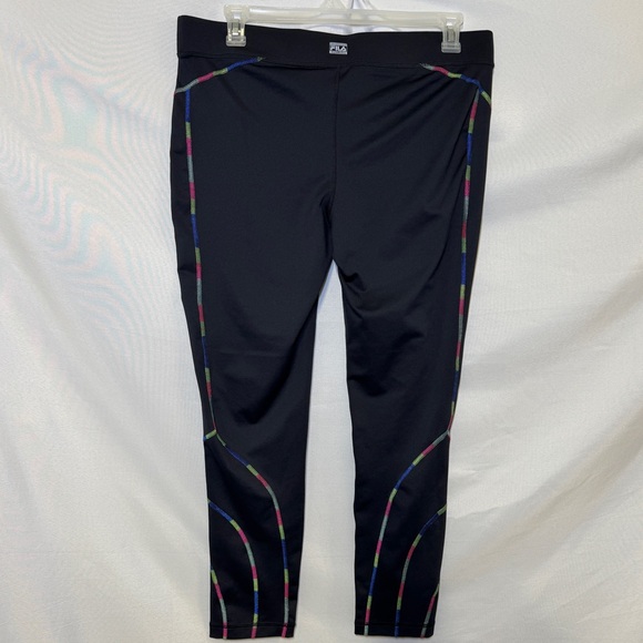 FILA Sport Active Running Leggings Workout Pants Size‎ XLarge Colorful Outline - Picture 4 of 8